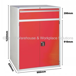 Euroslide Storage Cabinet 1 Drawer & Cupboard 1200mm